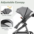 thumbnail image 4 of INFANS 2 in 1 High Landscape Convertible Baby Stroller, Newborn Reversible Bassinet Pram, Foldable Pushchair with Adjustable Canopy, Aluminum Structure, 5-Point Harness for Infant & Toddler, 4 of 9