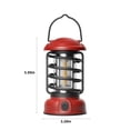 thumbnail image 3 of Yhmxh Camping Essentials Camping Gear New Portable Retro Camping Lamp, USB Rechargeable Camping Lantern, Hanging Dimmable LED Tent Lantern, Lightweight Camping Light For Courtyard Outdoor, 3 of 8