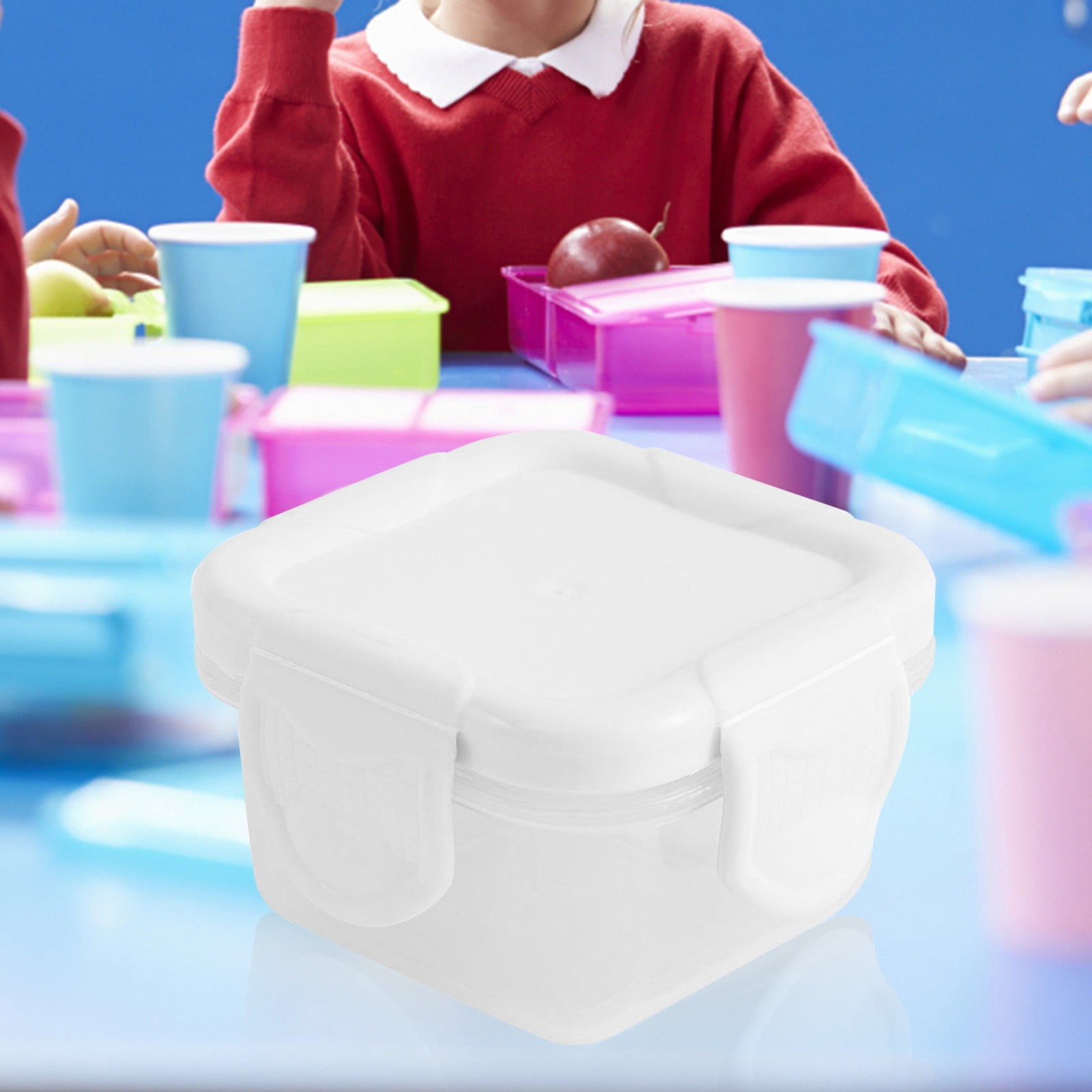 Clearance!Kitchen Gadgets Kitchen Organizers And Storage Mini Plastic Food Storage Containers With Lids,Small Airtight Containers,Square School Lunch Containers For Children,Storage Containers