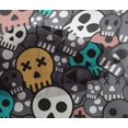 thumbnail image 4 of oneOone Viscose Chiffon Gray Fabric Skull Craft Projects Decor Fabric Printed By The Yard 42 Inch Wide, 4 of 4