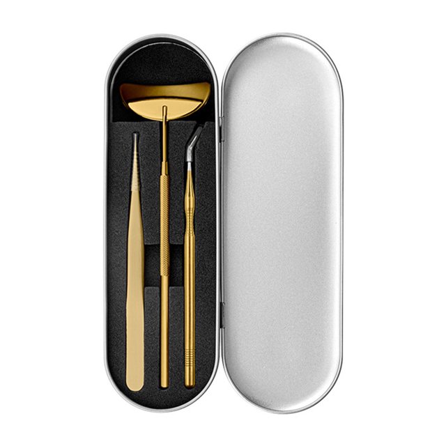 Kit d'Outils de Greffage de Cils 3 Pcs Pince à Épiler Outil d'Extension de Cils avec Boîte de Rangement
