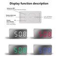 thumbnail image 2 of LED Digital Clock USB Rechargeable Tabletop Time Date Temperature Light Portable Time Display Alarm Electronic Decorations Clocks Living Room White, 2 of 6
