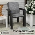 thumbnail image 4 of Outsunny Patio Chairs Set of 4, Stackable Outdoor Dining Chairs, Grey, 4 of 10