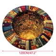 thumbnail image 3 of SIYTUAU 3D Optical Illusion Book Cave Round Area Rug Non Slip Floor Mat For Bedroom Study Library 47.2X47.2 Inches Velvet Soft Pile Polyester Fiber D, 3 of 5