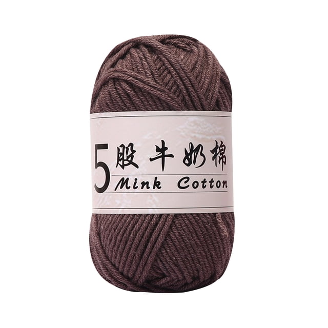 fheaev 5 Strands Milk Cotton Doll Crochet Diy Knitting Thread Baby Sweater Wool Ball