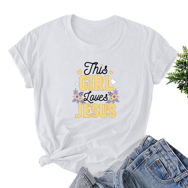 EGNMCR Shirts Chandails de Pâques pour Femmes Chandails Imprimé de Pâques Imprimé Manches Courtes Décontracté Ample Haut Manches Courtes Col Rond Haut/chemise T - pour Femmes