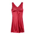 thumbnail image 5 of B91xZ Vêtements de Nuit pour Femmes, Chemise de Nuit à Manches Évasées, Col en V, Imprimé Floral, Robe de Pyjama, TTG Rouge, 5 of 5