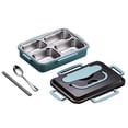 thumbnail image 1 of Lolmot Stainless Steel Bento Lunch Box Thermal Insulation Bento Box Tableware Set Portable Lunch Box Student Lunch Box, 1 of 2