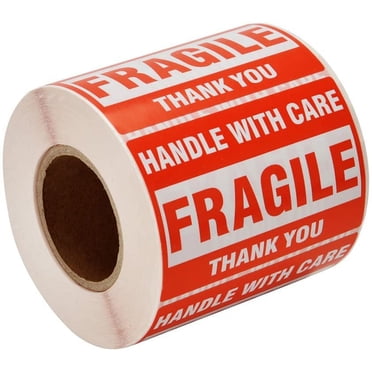 2000 Fragile Stickers 4 Rolls 2" x 3" Fragile - Handle with Care