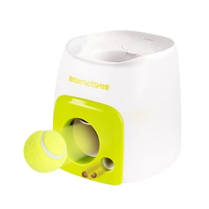 Dog Slow Feeder Toy Tennis Ball Thrower Food Rewarded Machine Training Pet Toy