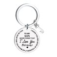 thumbnail image 1 of Creative DIY To My Son Stainless Steel Last Name 26 Letter Keychain 2.5x2.5cm, 1 of 8