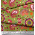 thumbnail image 2 of Soimoi Rayon Fabric Mandala & Paisley Ethnic Decor Fabric Printed Yard 56 Inch Wide, 2 of 3