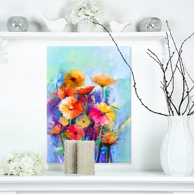 Design Art - Peinture Aquarelle Abstraite Florale