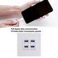 thumbnail image 3 of 4 Port Outlet Wall Plate, Ethernet Wall Plate Faster Data Transmission Duplex Data   for Office, 3 of 7