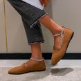 thumbnail image 3 of B91xZ Mocassins Classiques Décontractés pour Femmes à Bout Rond Confort Légers à Enfiler Chaussures Habillées, Brun 8, 3 of 5