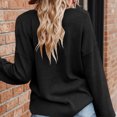 thumbnail image 5 of Pull Tricoté, Pull Femme Manches Longues Pull Femme Col en V Pull Tricoté Véritable Excellence, 5 of 5
