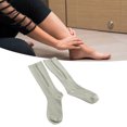 thumbnail image 1 of 1 Pair Zipper Compression Socks For Women,15-20mmHg Closed Toe With Zip Women Knee High Compression Stockings, 1 of 8