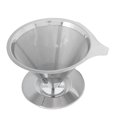 thumbnail image 4 of Coffee Filter, 4.9 × 5.7in Coffee Drip Cone Silver Reusable Stainless Steel  For Coffee Machine For Drip Coffee, 4 of 8