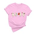 thumbnail image 2 of Cadeaux de la Saint-Valentin T-shirt Décontracté à Col Rond Manches Courtes Imprimé Arbre de Noël pour Femmes, 2 of 6