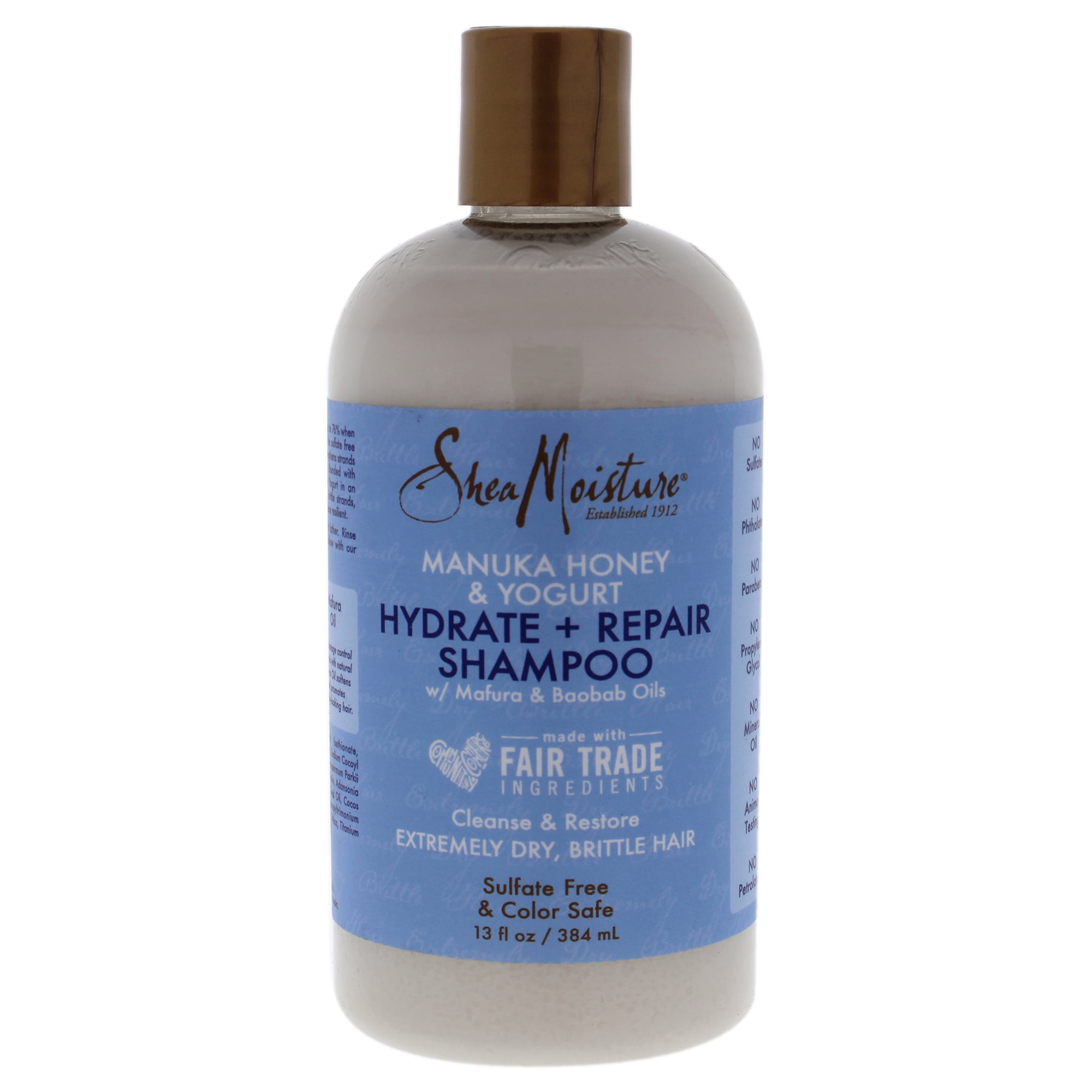 Shampooing Hydratant et Réparateur au Miel de Manuka et au Yogourt par Shea Moisture pour Unisexe - Shampooing 13 oz