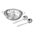 thumbnail image 3 of simhoa Divided Hot Pot Double Flavor Hotpot Stainless Steel Chinese Shabu Shabu Pot with Divider for Dorm, Household Restaurant Home 35cm, 3 of 8