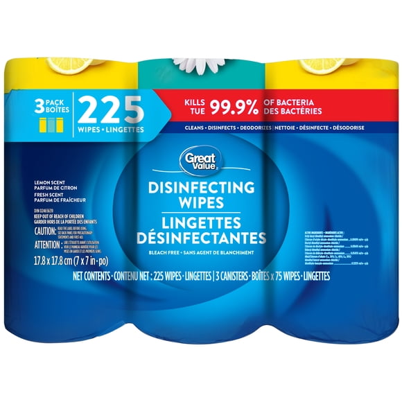 Great Value assortiment de lingettes désinfectantes