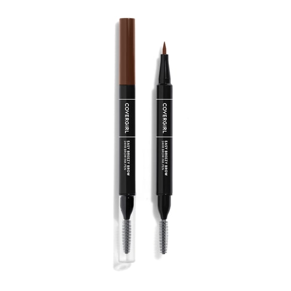 COVERGIRL Easy Breezy Brow 24HR Brow Ink Pen™, Dual Applicator, Ultra-Precise Felt-Tip, Spoolie Comb, Water-Resistant, Lightweight, 100% Cruelty-Free