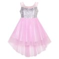 thumbnail image 1 of Flower Girls Dress Sequin Mesh Hi-lo Wedding Pageant Birthday 12 Years, 1 of 4