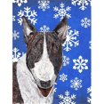thumbnail image 1 of Carolines Treasures SC9603GF Bull Terrier Blue Snowflake Winter Flag Garden Size, 1 of 3
