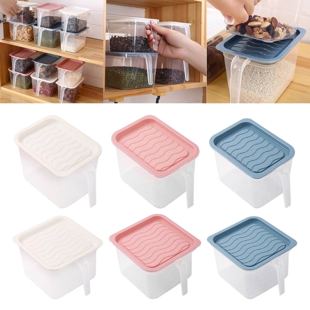 Vaidha Multigrain Barley Storage Jar Nut Candy Dry Storage Jar Transparent Storage Jar With Handle