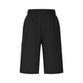 thumbnail image 4 of BLVB Linen Shorts for Women High Waisted Lightweight Bermuda Shorts Side Button Short Beach Vacation Outfits Pockets, 4 of 7