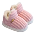 thumbnail image 2 of RXIRUCGD Winter Children Add Plush Non-slip Keep Warm Home Cotton Slippers( Pink, Size:32 ), 2 of 3