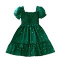 thumbnail image 3 of LOVZFMLL Girl's Maid Farm Style Long Sleeves Velvet Court Style Dress, 3 of 9