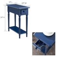 thumbnail image 4 of Bowery Hill Traditional Coastal Narrow Side Table with Drawer-Navy Blue, 4 of 5