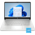 thumbnail image 1 of HP 14" Laptop, Intel Processor N150, 16GB Memory 128GB UFS, Microsoft Copilot, Windows 11 Home in S Mode, Wi-Fi 6, Lightweight, Bluetooth, HDMI, Silver, 1 of 10