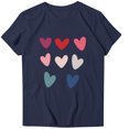 thumbnail image 2 of TIMIFIS T-Shirts de la Saint-Valentin pour Femmes Été Décontracté Manches Courtes Col Rond Imprimé Cœur d'Amour, 2 of 4