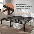 thumbnail image 4 of Amolife King Bed Frame, Heavy Duty Metal Platform Bed with Ample Under-bed Storage Space, No Box Spring Needed, Black, 4 of 9