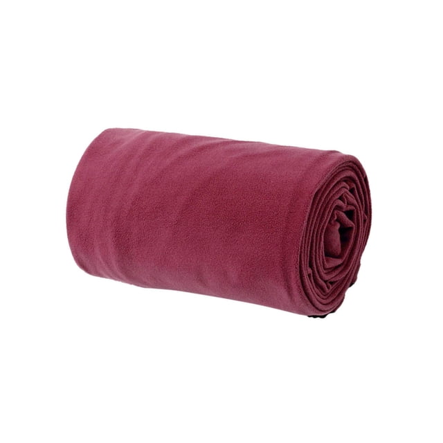 kurtrusly Soft Fleece Sleeping Bag Liner Business Backpacking Thermal Camping Blanket Deep Red