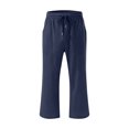 thumbnail image 3 of Capris, Mens Fashion Summer Drawstring Elastic Waist Casual Solid Color Capris Pants, 3 of 4
