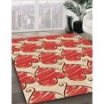 thumbnail image 3 of Ahgly Company Tapis Rectangulaire Rouge Lavable en Machine, 2 Pieds x 5 Pieds, 3 of 7