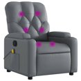 thumbnail image 1 of vidaXL Fauteuil Inclinable de Massage en Similicuir Gris, 1 of 5