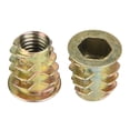 thumbnail image 4 of 50pcs M6 Zinc Alloy Inside Hex Socket Insert Nuts With Flange Cover For Wood Furniture9 Types, 4 of 8