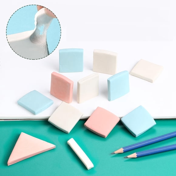 Kneadable for Artists in Storage Case,Absorbent Kneaded Erasers,durability Drawing Art kneaded Erasers,Colored Kneaded Erasers,Art Eraser,soft,6 PC bendable Clay Pencils Eraser
