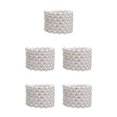 thumbnail image 2 of Thinsony Femmes Chic Perle Strass Stretch Bracelet Mariage Bal pour Mariée Blanc 7 Rangée 5Set, 2 of 6