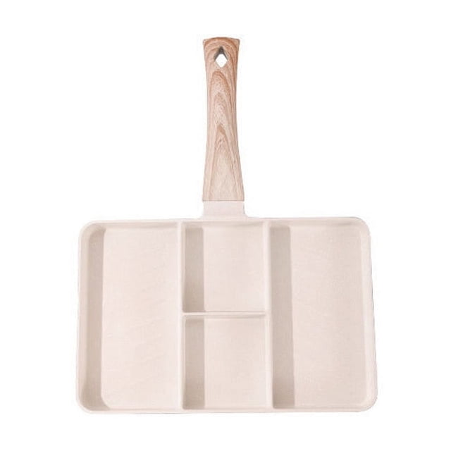 4-in-1 Non-Stick Breakfast Pan with Separate Compartments, Omelette and Steak Frying Griddle for Efficient Cooking