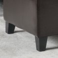 thumbnail image 3 of Kaitlyn Brown Tufted Bonded Leather Ottoman Storage Bench, 3 of 3