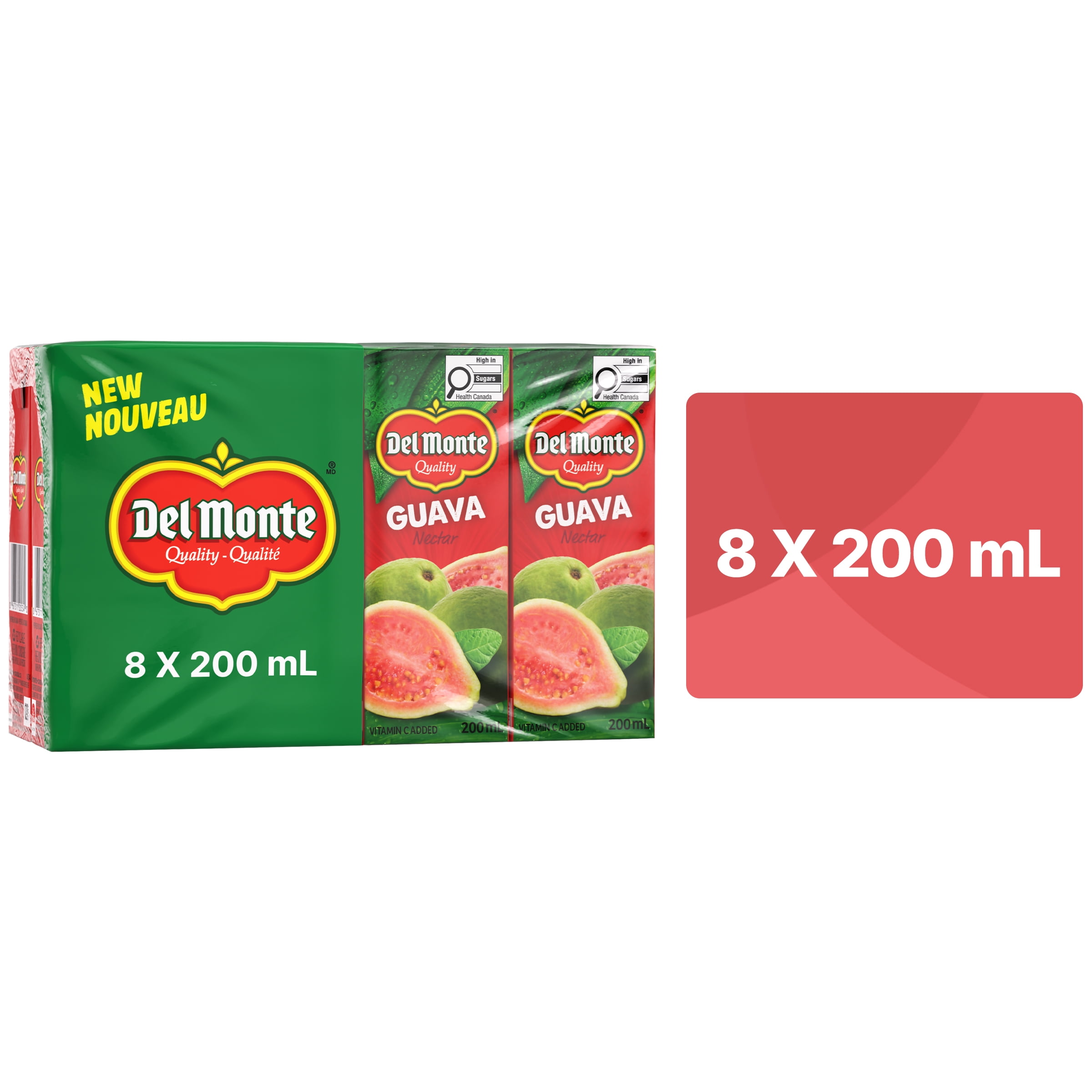 Del Monte Guava Nectar Juice Boxes 8 x 200 ml