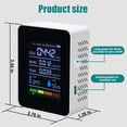 thumbnail image 3 of RXIRUCGD Moniteur de Qualité 5 en 1 Détecteur Intérieur HCHO Testeur TVOC avec Capteur de Température et d'Humidité Affichage LED Rechargeable Qualité, 3 of 9