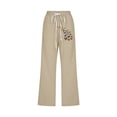 thumbnail image 3 of Pantalons Larges pour Femmes Mode Décontractée Imprimé Floral Élastique Pantalons Amples Droits Pantalons Larges avec Poche Pantalons Larges pour Femmes, 3 of 3