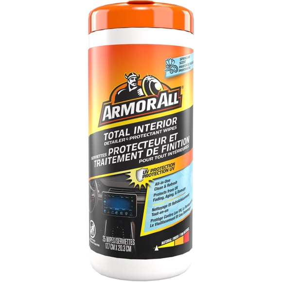 Lingettes Armor All Total Interior Detailer & Protectant, boîte de 25 lingettes